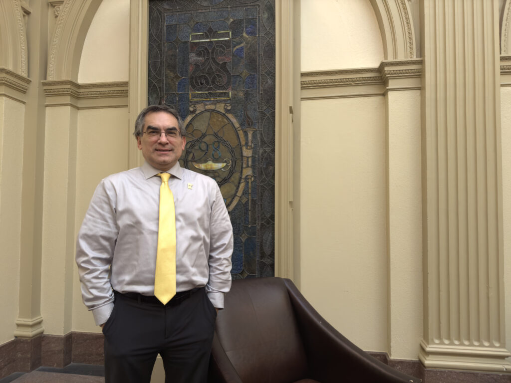 Michael Rodriguez, dean of the College of Education and Human Development, poses for a portrait in Burton Hall, home of CEHD, on Thursday, Feb. 29, 2024.