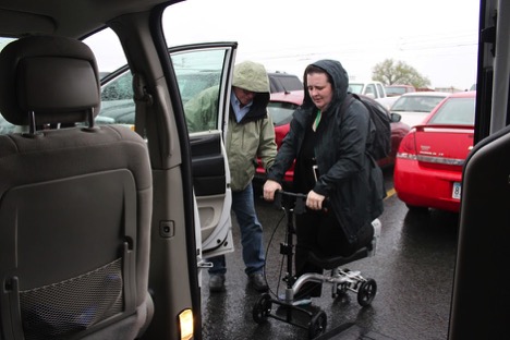 Paratransit Services pick up a client