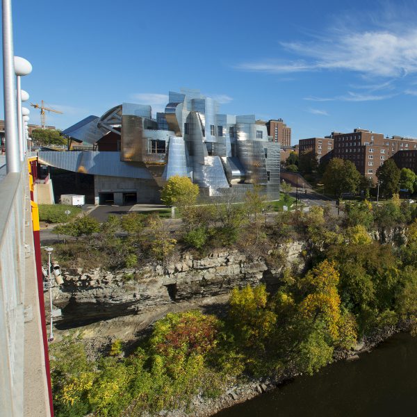 Weisman with Boynton from Wash Ave Bridge